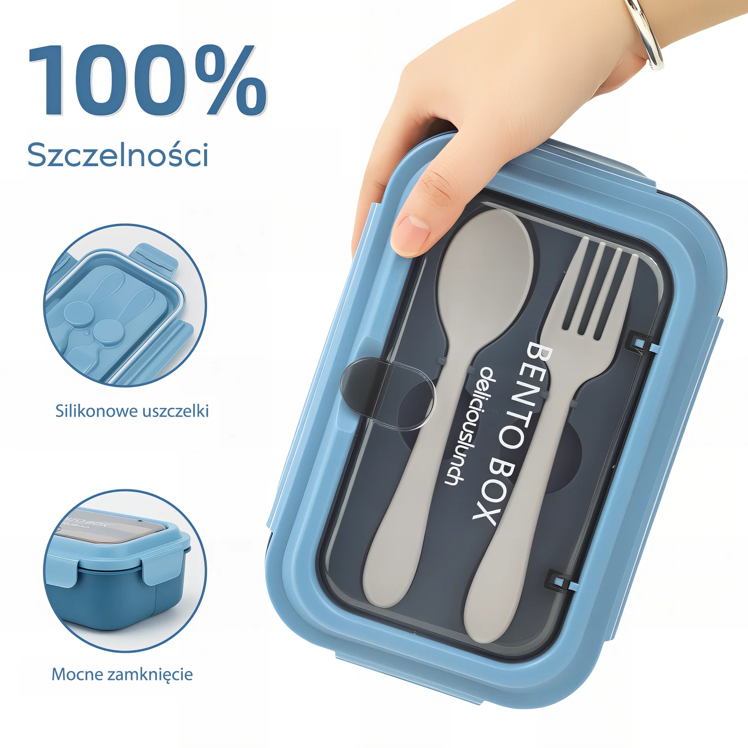 Niebieski lunchbox 1200ml