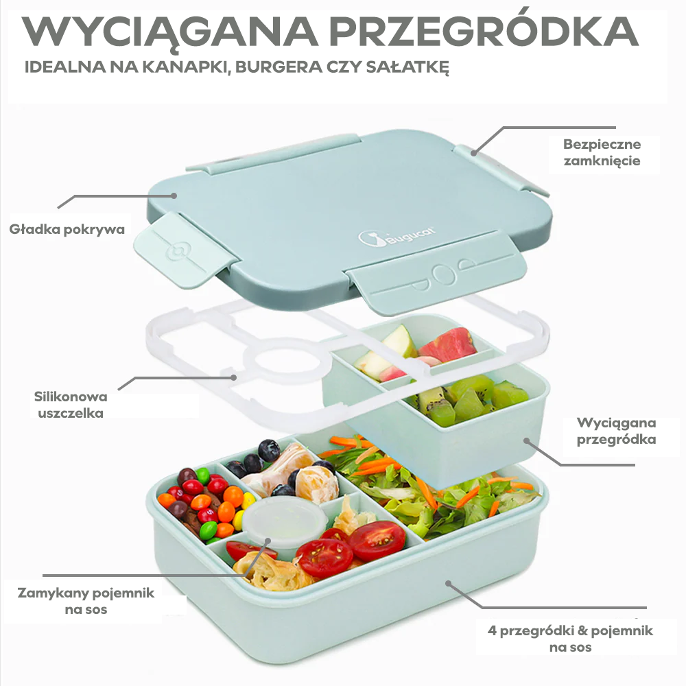 Niebieski lunchbox 1300ml