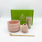 Różowy zestaw nakrapiany matcha 4 elementy