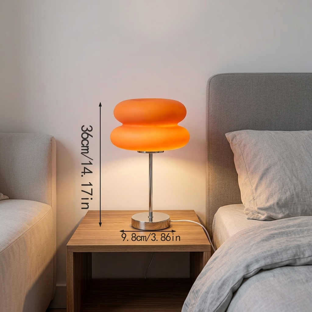 Pomarańczowa lampa grzybek