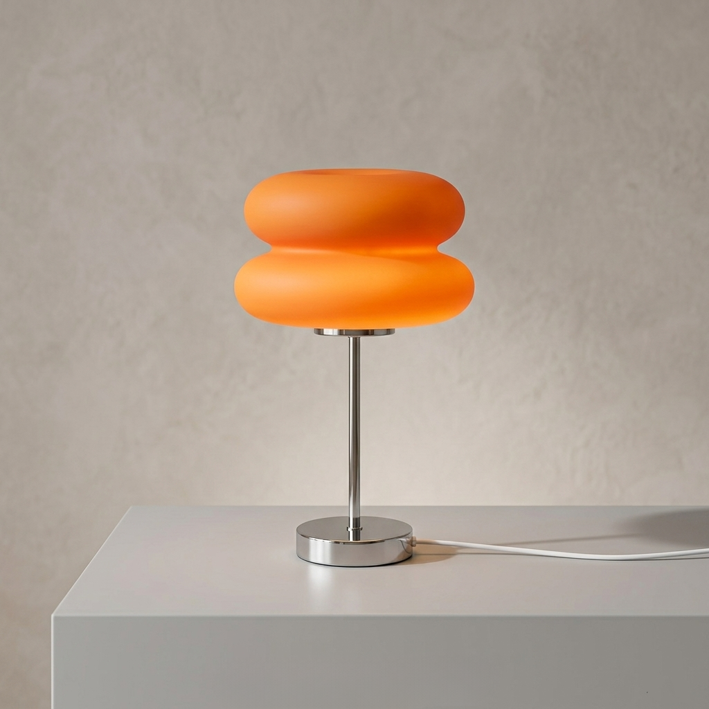 Pomarańczowa lampa grzybek
